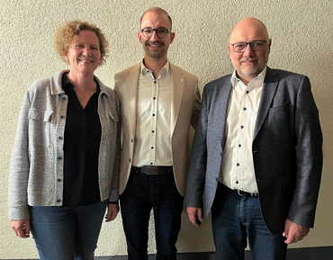 Die neue Spitze des Ortsgemeinderates Heupelzen: Beigeordnete Bettina Weigand, Ortsbügermeister Fabian Schumacher und der Erste Beigeordnete Bernd Ochsenbrücher.